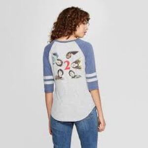 Stranger Things Gray Raglan T-Shirt Small